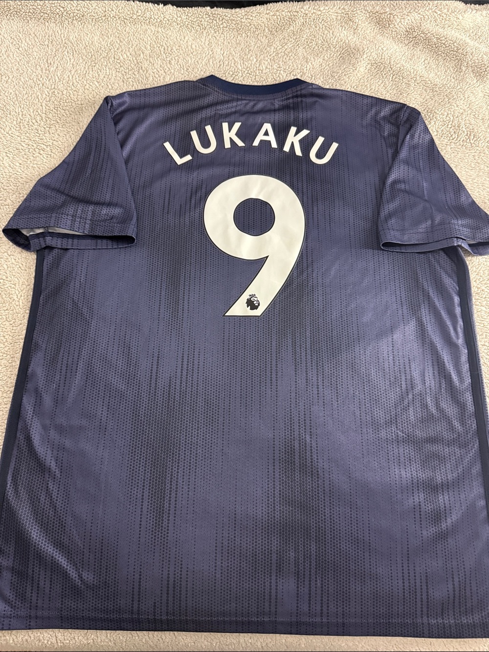 Manchester United #9 Romelu Lukaku 2018-19 Adidas Away Premier League Jersey